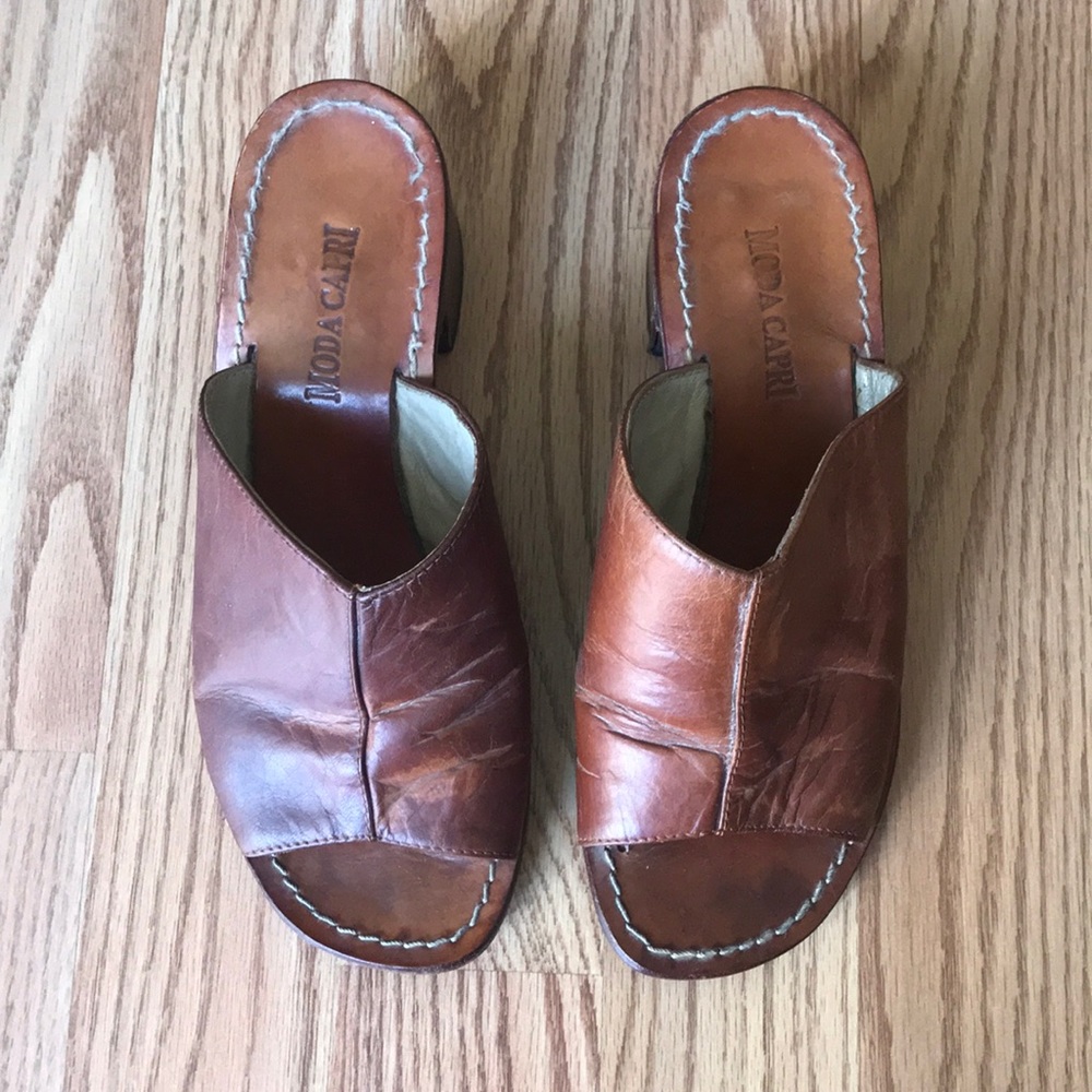 Vintage 1970’s Leather mules